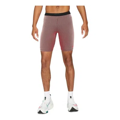 Nike Stripe Logo Straight Sports Shorts Red