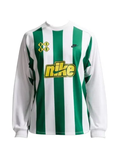 Nike Sportswear Club Striped T-shirt In White
