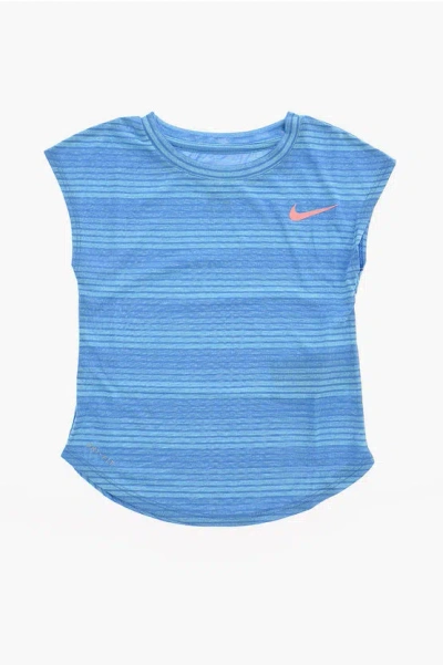 Nike Striped T-shirt In Blue