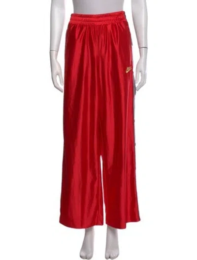 Pre-owned Nike Striped Wide Leg Pants In Red