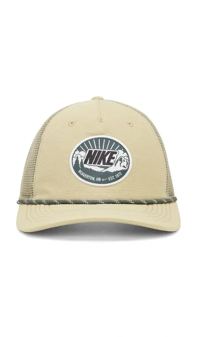 Nike Structured Curved Bill Cap In Neutral Olive & Light Bone