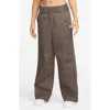 Nike Structured Twill Pants In Mink Brown/mink Brown