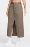 Nike Structured Twill Skirt In Brown