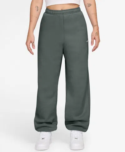 Nike Studio Fleece Women's High-waisted Pants In Green