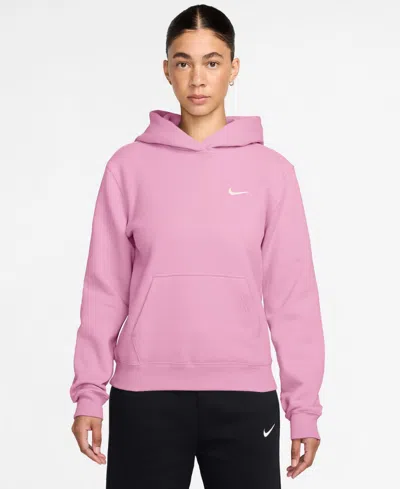 Nike Studio Fleece Women's Pull-on Hoodie In Pink