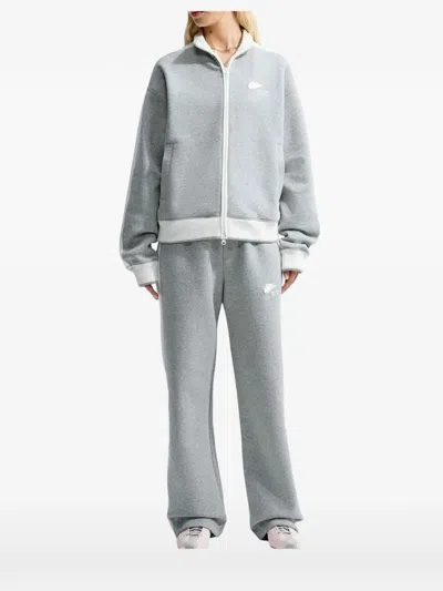 Nike Studio Fleece Zip-up Sweatshirt In Gray