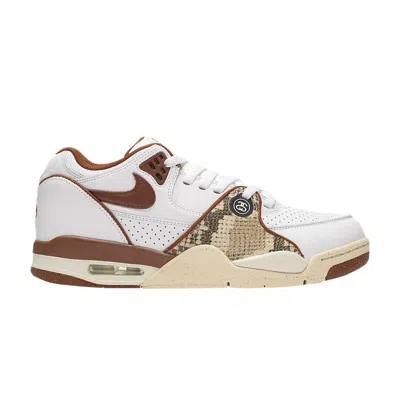 Pre-owned Nike Stussy X Air Flight 89 Low Sp 'pecan' In White