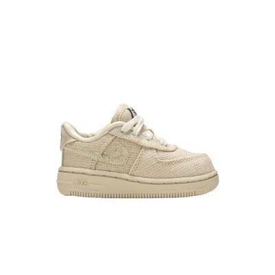 Pre-owned Nike Stussy X Air Force 1 Low Td 'fossil' | Tan | Infant Size 2