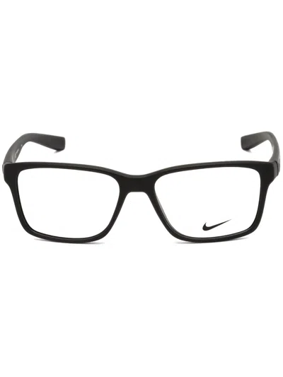 Nike Stylish Rectangular Eyeglasses For Men - Size 7091 In Black