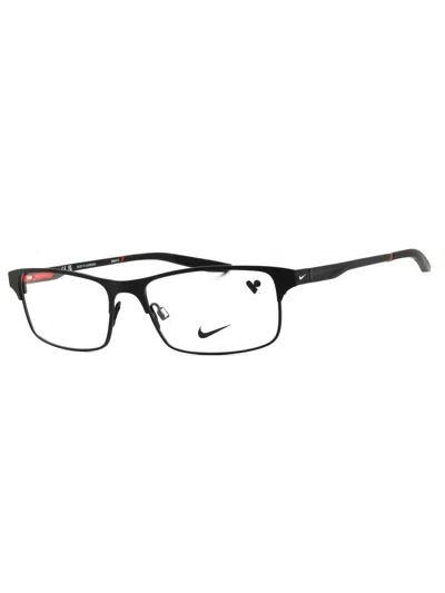 Nike Stylish Rectangular Men's Eyeglasses In Black