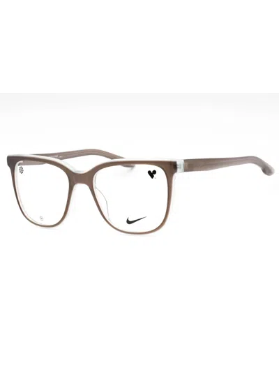 Nike Stylish Rectangular Women's Eyeglasses - Model 7166 In Brown