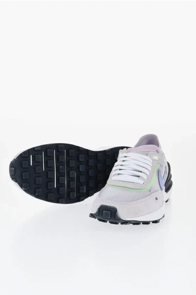 Nike Suede And Mesh Waffle One Low-top Sneakers With Contrasting