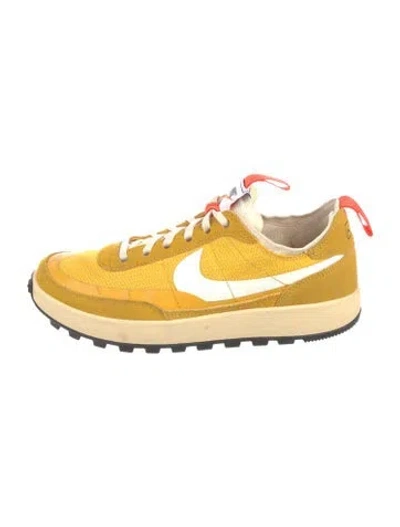 Pre-owned Nike Suede Athletic Sneakers In Yellow