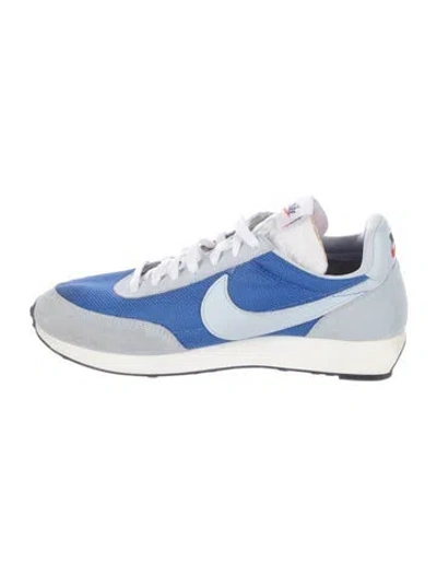 Pre-owned Nike Suede Colorblock Pattern Athletic Sneakers In Blue