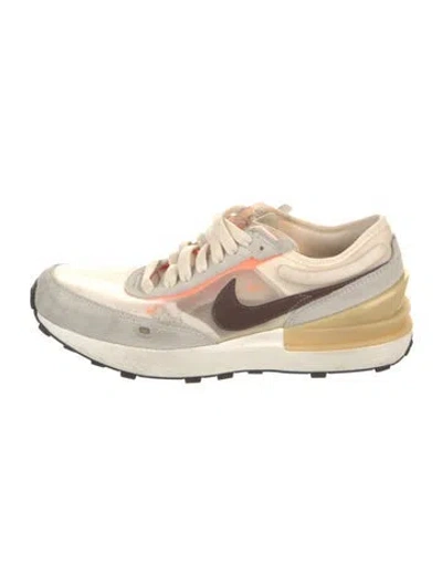 Pre-owned Nike Babies' Suede Colorblock Pattern Athletic Sneakers In Neutral
