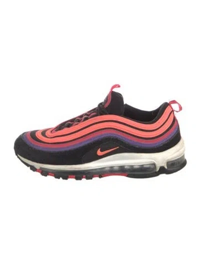 Pre-owned Nike Suede Colorblock Pattern Sneakers In Black