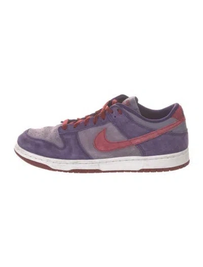 Pre-owned Nike Suede Colorblock Pattern Sneakers In Purple
