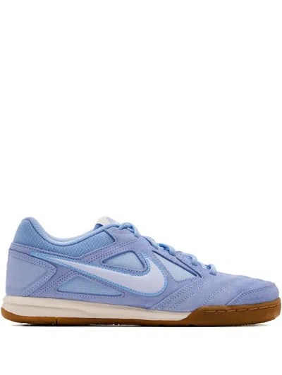 Nike Suede Panelled Sneakers In Purple