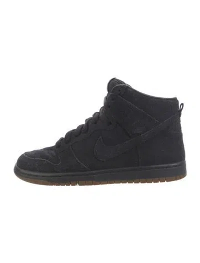 Pre-owned Nike Suede Wedge Sneakers In Blue