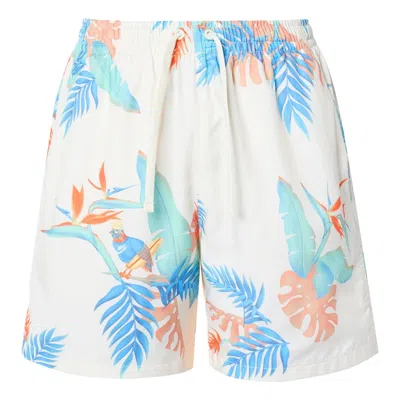 Nike Summer Floral Shorts 'white & Blue'