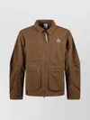 Nike Summit Acg Long Sleeve Collared Overshirt In Brown
