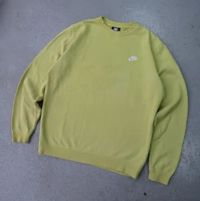 Pre-owned Nike Sun-yellow Sweatshirt Swoosh