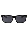 Nike Maverick Square-frame Sunglasses In 010 Black/white Noir/blanc
