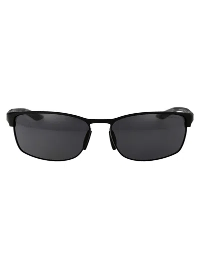 Nike Sunglasses In 010 Dark Grey Satin Black