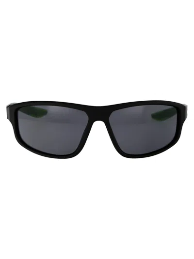 Nike Sunglasses In 010 Matte Black Green