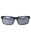 Nike Maverick Square-frame Sunglasses In 410 Midnight Navy/white Bleu/blanc