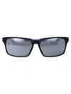 Nike Maverick Square-frame Sunglasses In 410 Midnight Navy/white Bleu/blanc