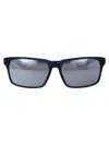 Nike Maverick Square-frame Sunglasses In 410 Midnight Navy/white Bleu/blanc
