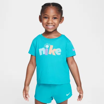 Nike Babies' Sunny Swoosh Toddler Graphic T-shirt In Green
