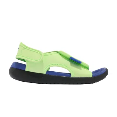 Pre-owned Nike Sunray Adjust 5 V2 Gs 'ghost Green Hyper Blue' | Kid's Size 7