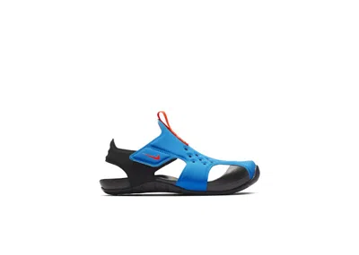 Pre-owned Nike Sunray Protect 2 Sneakers In Photo Blue/black/bright Crimson
