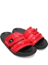 Nike Super Play "patent Red" Slides In Red