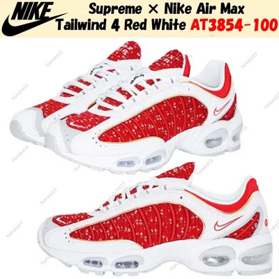 Pre-owned Nike Supreme ×  Air Max Tailwind 4 Red White At3854-100 Men's Size