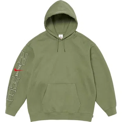 Pre-owned Nike Supreme  Hooded Sweatshirt Olive Size Xl Confirmed Order Ships Asap In Green