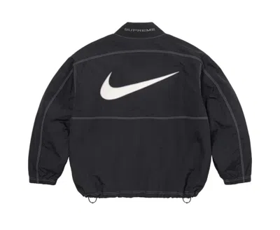 Pre-owned Nike Supreme  Ripstop Pullover Black Xl