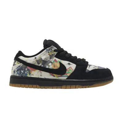 Pre-owned Nike Supreme X Dunk Low Sb 'rammellzee' In Black