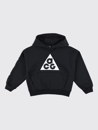 Nike Acg Icon Fleece Big Kids' Pullover Hoodie In Black