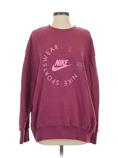 Pre-owned Nike Sweatshirt In Burgundy