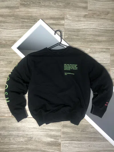 Pre-owned Nike Sweatshirt  Double Big Swoosh Style In Black