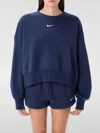 Nike Sportswear Women's Phoenix Fleece Oversized Crewneck Sweatshirt In Blue