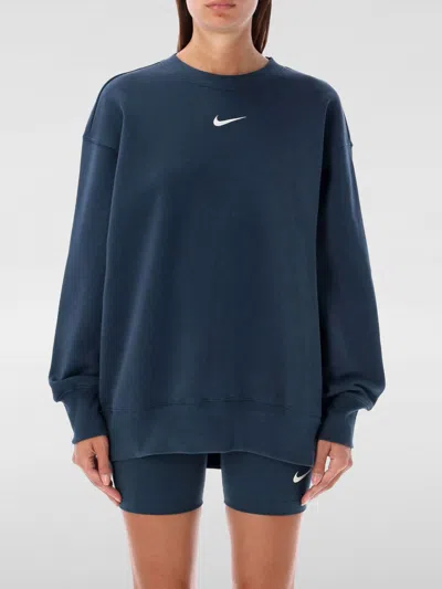 Nike Sweatshirt  Woman Color Navy In Navy