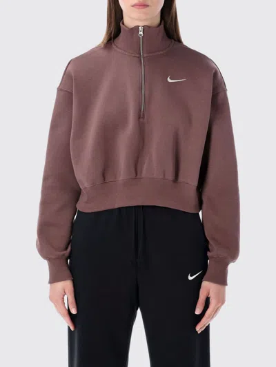 Nike Sweatshirt Woman  In Brown