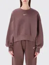 Nike Sweatshirt Woman  In Burgundy