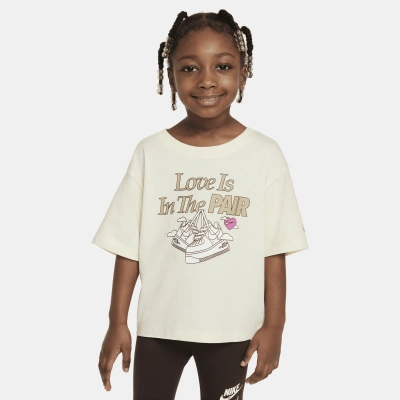 Nike Sweet Swoosh Little Kids' T-shirt In White