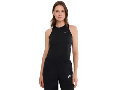 Nike Swift Breathe Running Tank Top Women's Clothing Black/black/white/reflective Silver: Md (us 8-10)