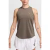 Nike Swift Dri-fit Running Tank Top In Brown